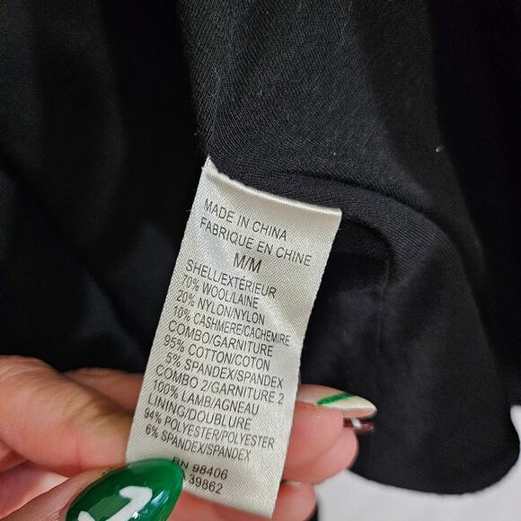 Theory Black Wool And Faux Leather Jacket - Picture 9 of 10